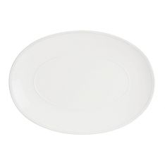 Costa Nova Friso White Oval Platter, 15.75"