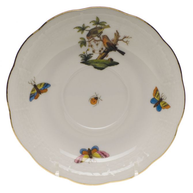 Herend Rothschild Bird Tea Saucer, Motif 10