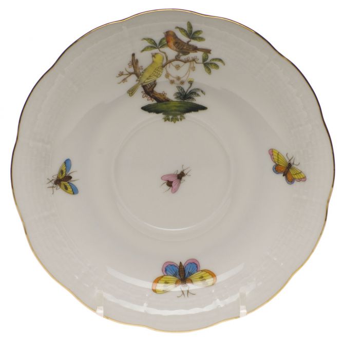 Herend Rothschild Bird Tea Saucer, Motif 6