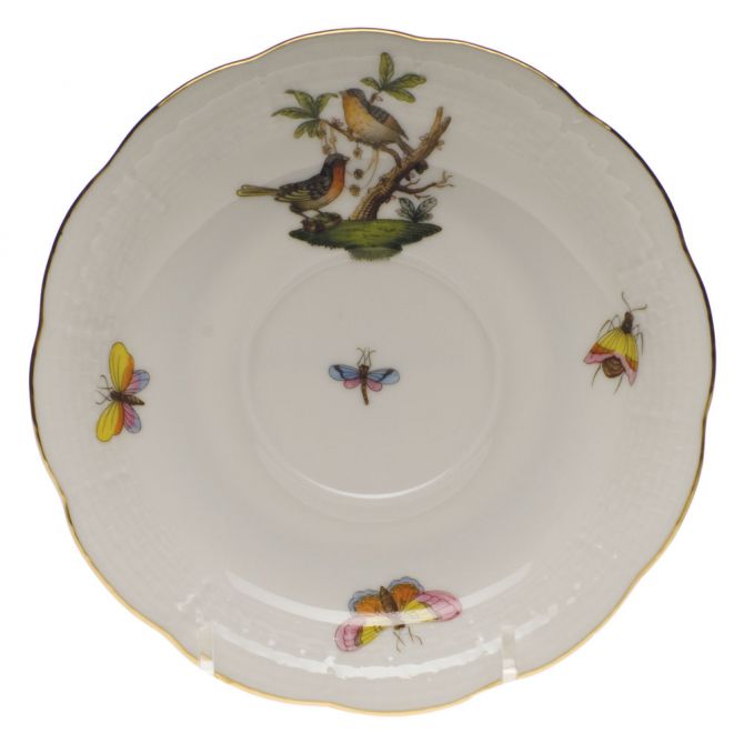 Herend Rothschild Bird Tea Saucer, Motif 8