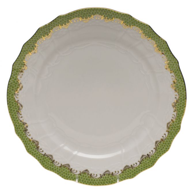 Herend Fish Scale Green Service Plate, RO/VBO