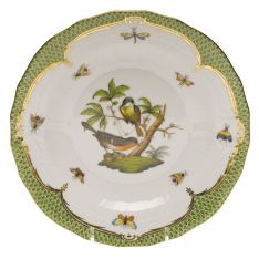 Herend Rothschild Bird Green Border Dessert Plate, Motif 2