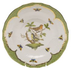 Herend Rothschild Bird Green Border Dessert Plate, Motif 3