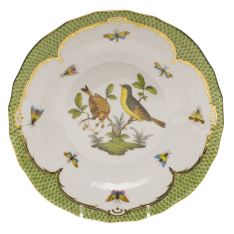 Herend Rothschild Bird Green Border Dessert Plate, Motif 7