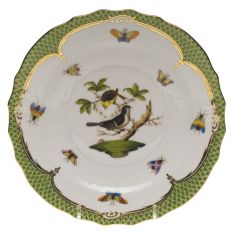 Herend Rothschild Bird Green Border Salad Plate, Motif 1
