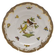 Herend Rothschild Bird Brown Border Salad Plate, Motif 6