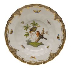 Herend Rothschild Bird Brown Border Bread & Butter Plate, Motif 10