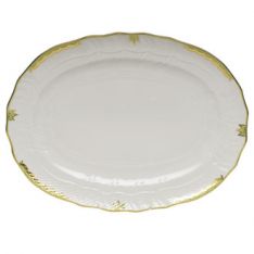 Herend Princess Victoria Green 15" Oval Platter
