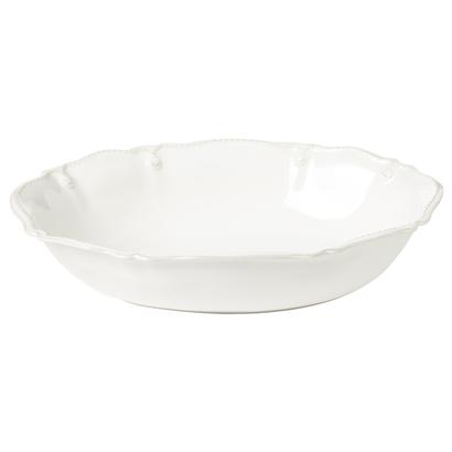 Juliska Berry and Thread Whitewash Medium Oval Serving Bowl, 12"