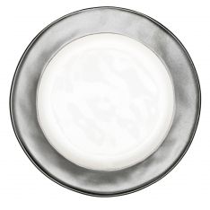 Juliska Emerson Pewter & White Salad/Dessert Plate