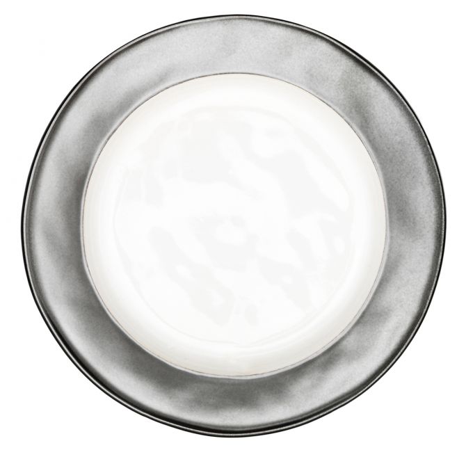 Juliska Emerson Pewter & White Salad/Dessert Plate