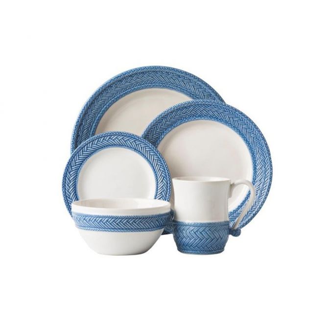 Juliska Le Panier Whitewash & Delft 5 Piece Place Setting