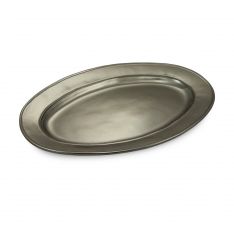 Juliska Pewter Stoneware Medium Oval Platter, 15"