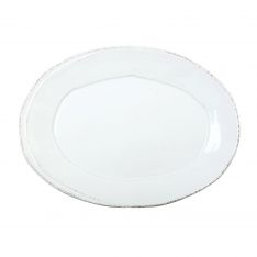 Vietri Lastra White Oval Platter, Small