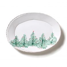 Vietri Lastra Holiday Oval Platter, Small