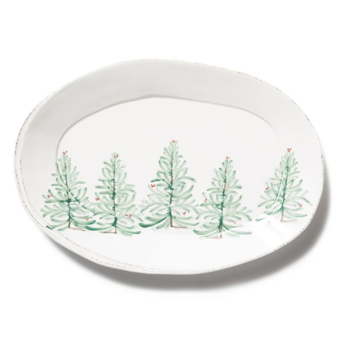 Vietri Lastra Holiday Oval Platter