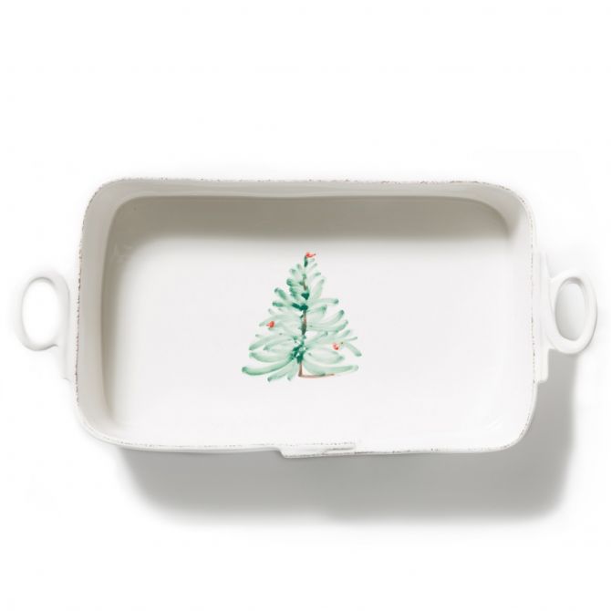 Vietri Lastra Holiday Rectangular Baker