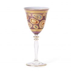 Vietri Regalia Purple Wine Glass