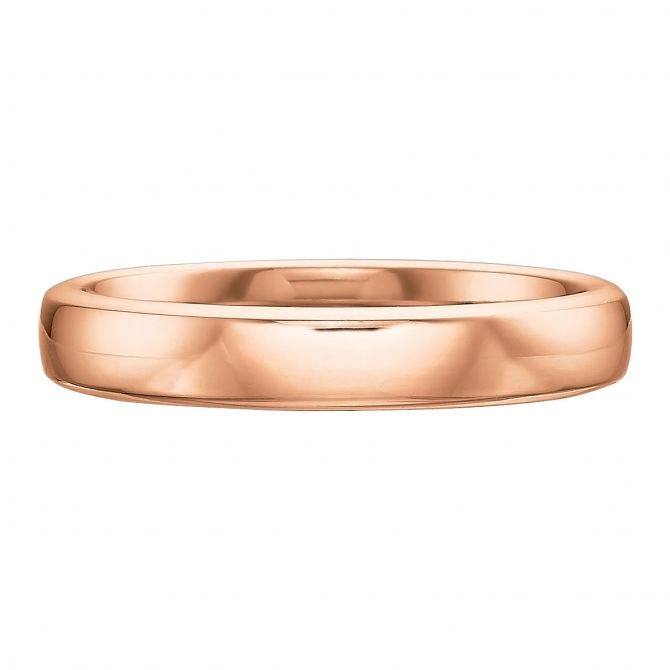 Rose Gold 4 mm Wedding Band, Size 10