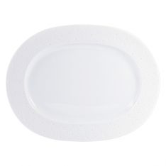 Bernardaud Ecume White Oval Platter, 14"