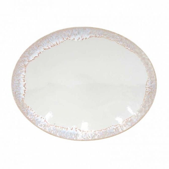 Casafina White Taormina Oval Platter