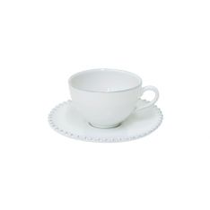 Costa Nova Pearl White Tea Cup and Saucer