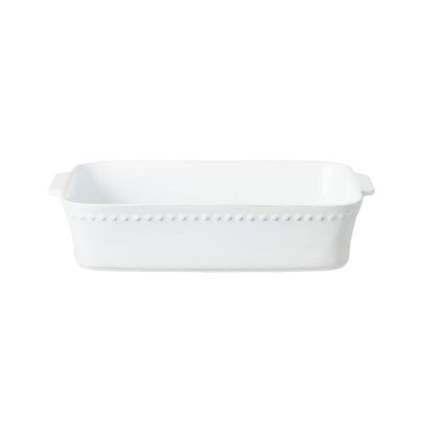 Costa Nova Rectangular Pearl White Baker, Large