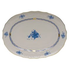 Herend Chinese Bouquet Blue 15" Oval Platter
