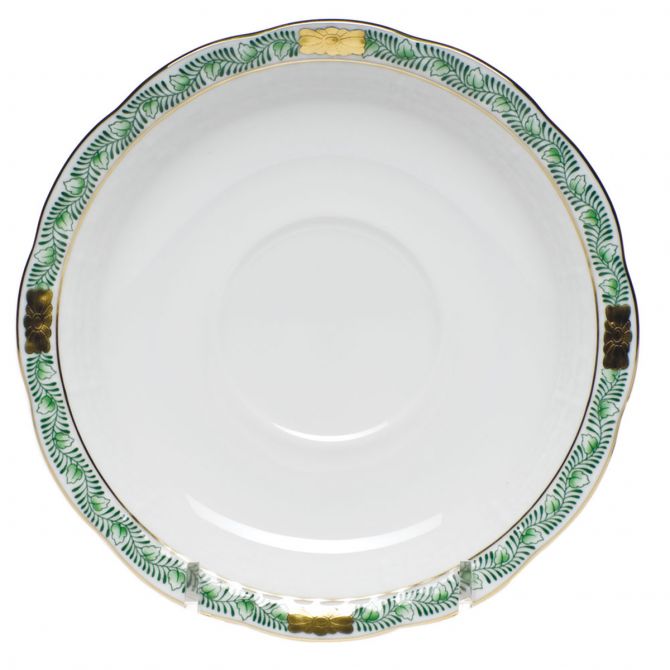 Herend Chinese Bouquet Garland Green Tea Saucer