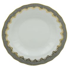 Herend Fish Scale Grey Rim Soup Plate