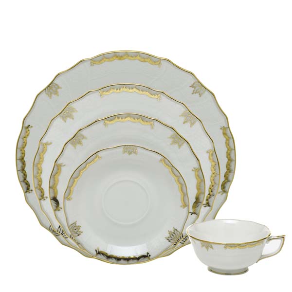 Herend Princess Victoria Grey Dinnerware 5PPS