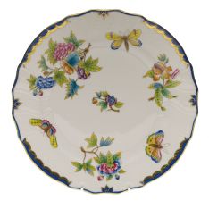 Herend Queen Victoria Blue Border Dinner Plate