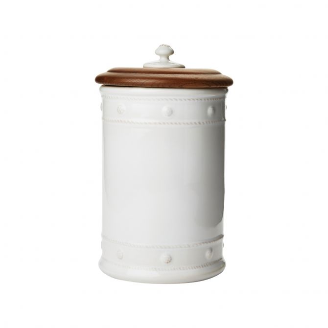 Juliska Berry and Thread Medium Canister with Wooden Lid 11.5"