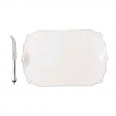 Juliska Berry and Thread Whitewash 15" Serving Board with Knife