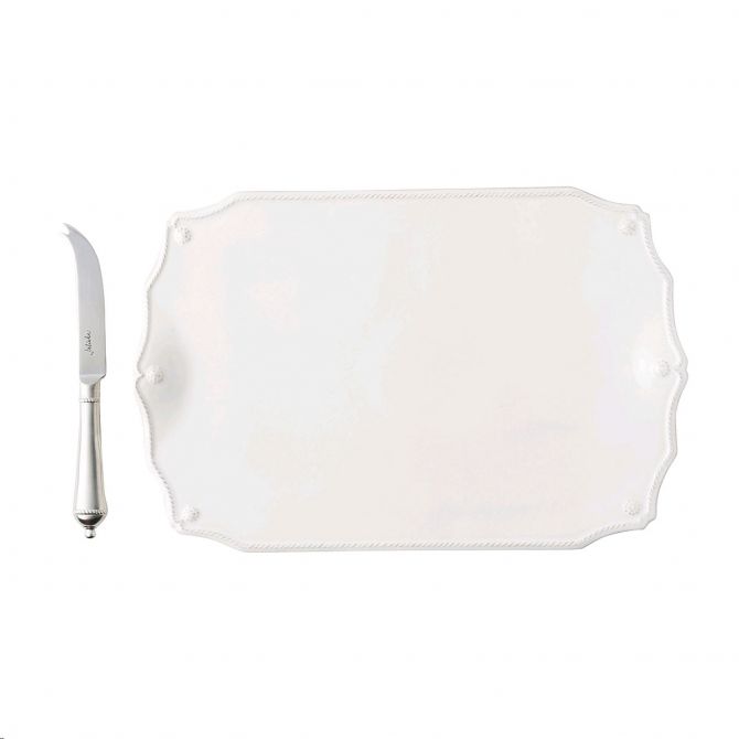 Juliska Berry and Thread Whitewash 15" Serving Board with Knife