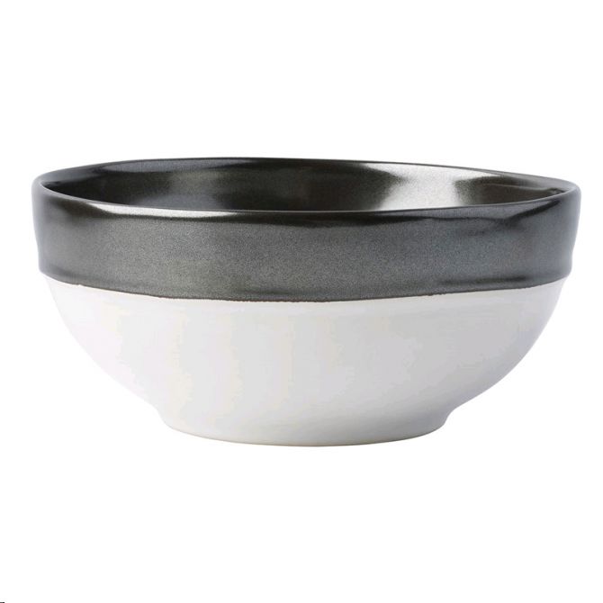 Juliska Emerson Cereal/Ice Cream Bowl, White/Pewter