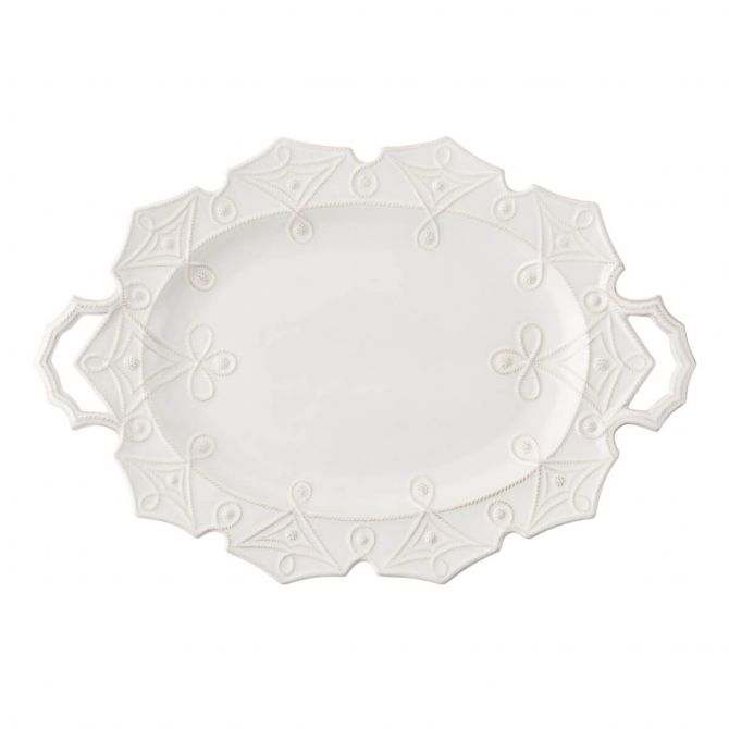 Juliska Jardins du Monde Whitewash Large Handled Turkey Platter