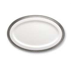 Match Pewter Convivio Classic White Oval Serving Platter, Large