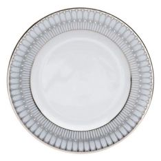 Deshoulieres Arcades with Grey Shiny Platinum Dinner Plate