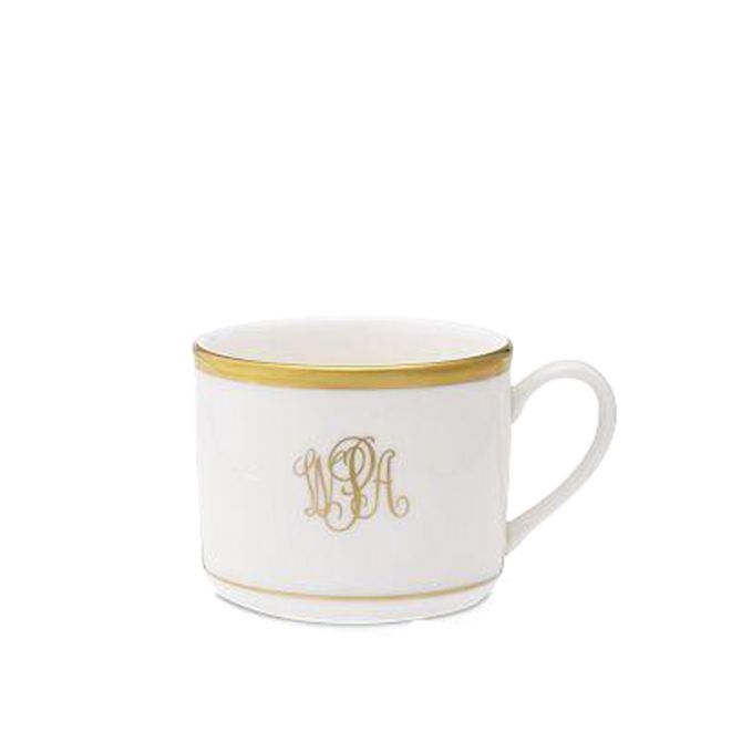 Pickard Signature Ivory Gold Monogram Teacup