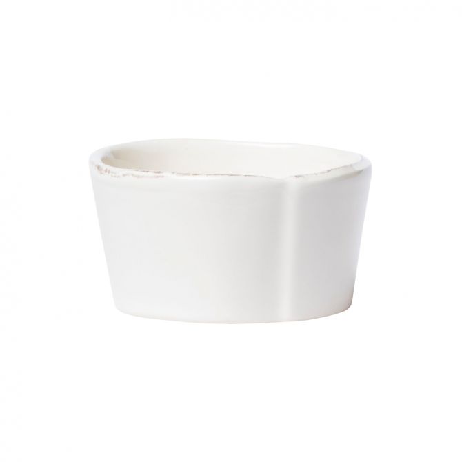 Vietri Lastra White Condiment Bowl