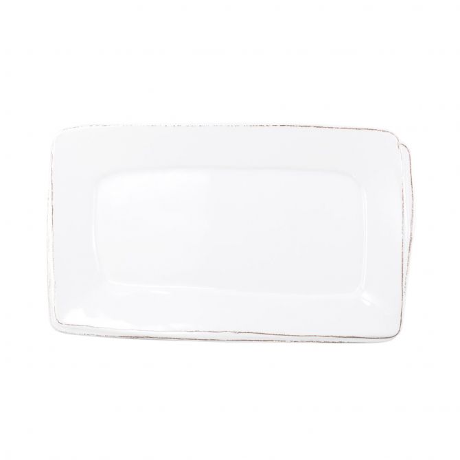 Vietri Melamine Lastra White Rectangular Platter