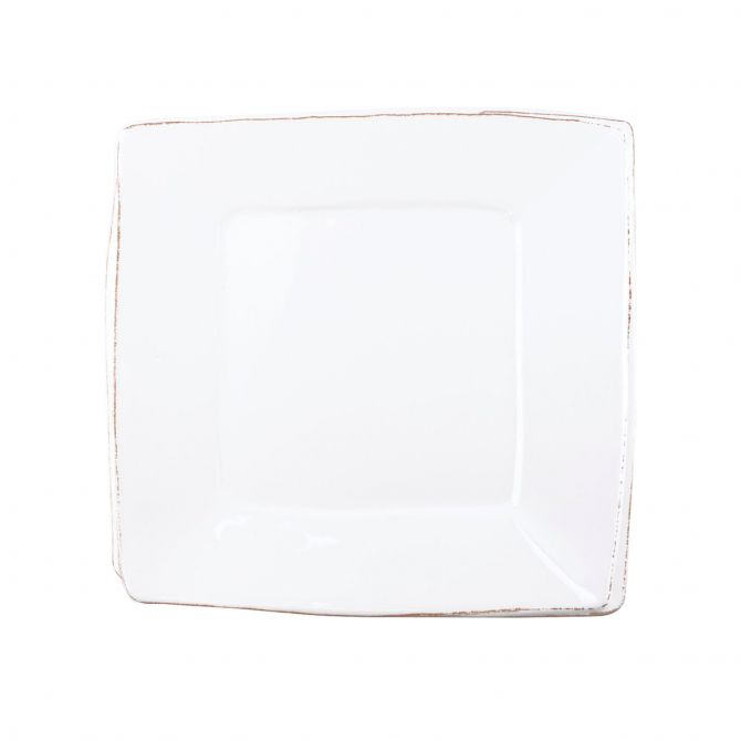 Vietri Melamine Lastra White Square Platter