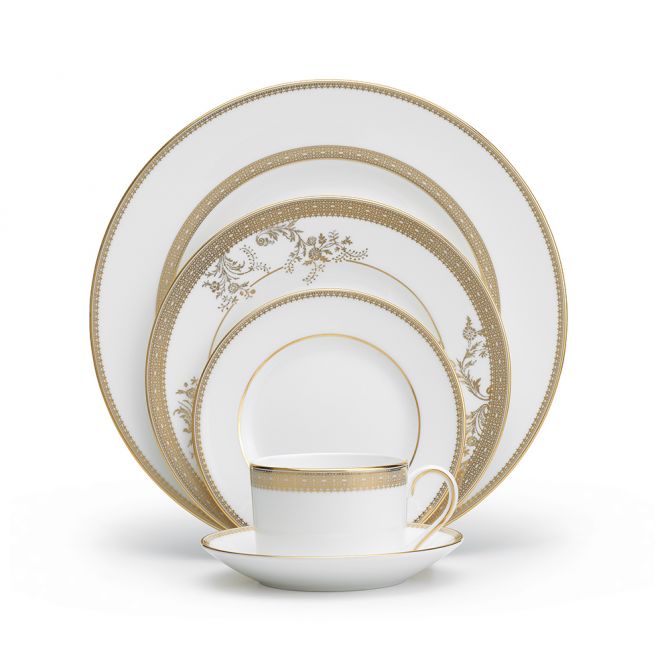 Vera Wang Vera Lace Gold 5 Piece Place Setting