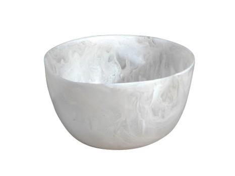 Nashi Medium Deep Bowl, White Swirl