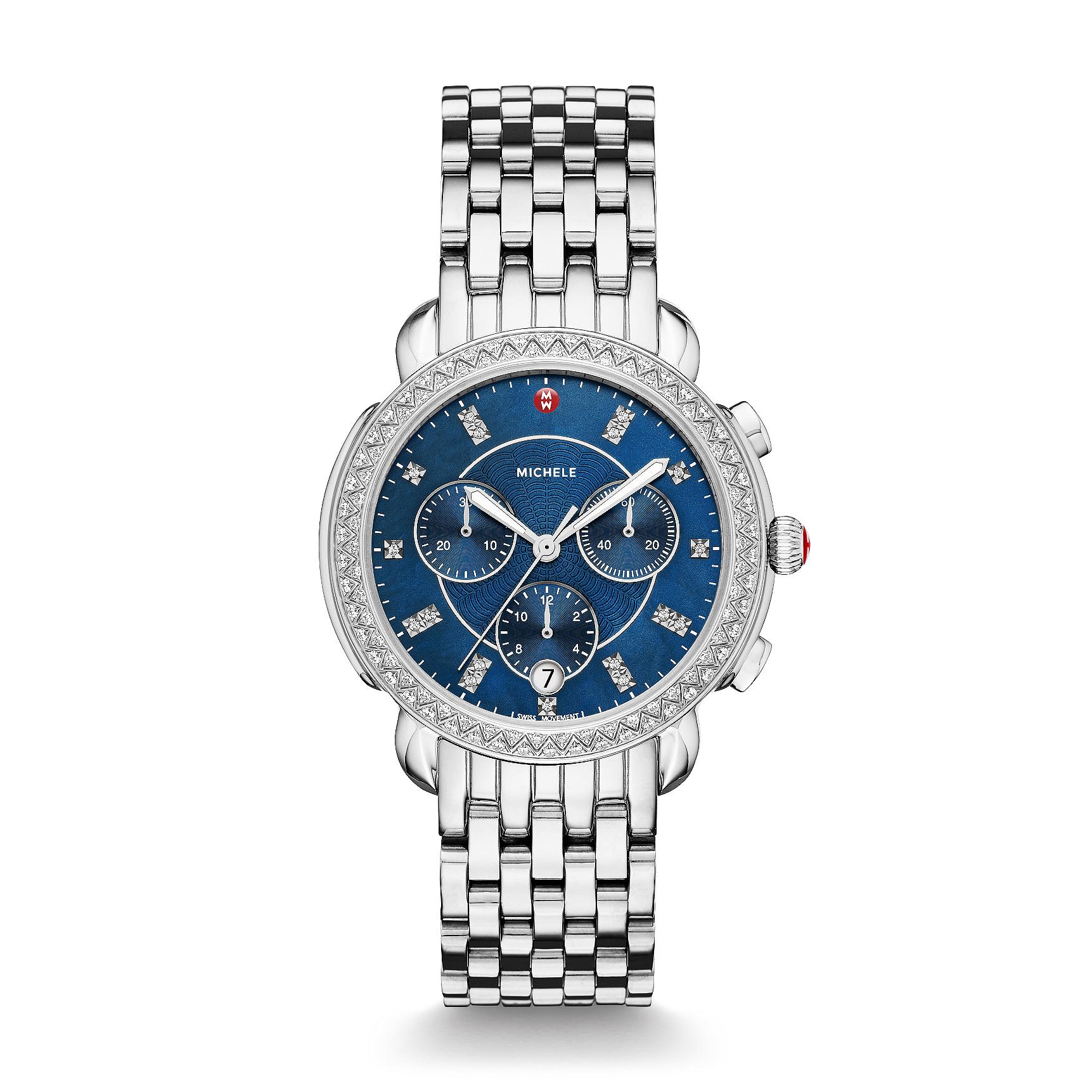 Michele watch cheap blue face