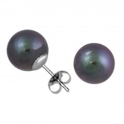 Image for TARA Pearls Black Cultured Pearl Stud Earrings