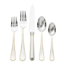 Ricci Ascot Gold Accent 5 Piece Place Setting