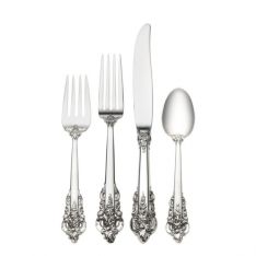 Wallace Grande Baroque Sterling 4 Piece Place Setting