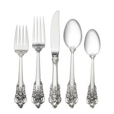 Wallace Grande Baroque Sterling 5 Piece Place Setting